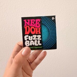 Needoh Fuzz Ball - Blue Velvet Squeeze Toy